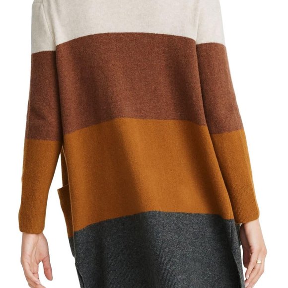 Madewell Kent Long Sleeve Patch Pocket Open Cardigan Sweater Top Oversized XXS - Picture 2 of 9